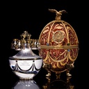 Ladoga Imperial Collection Fabergé Gold/Red Flowers