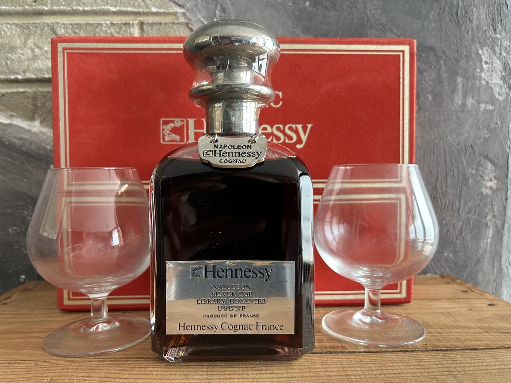 Hennessy Napoleon Silver Top Library decanter | Old Liquor Company